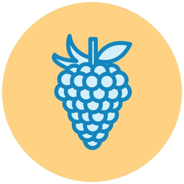 Tek bir ahududunun vektör çizimi