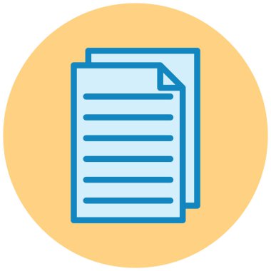 Belge. Web simgesi basit illüstrasyon