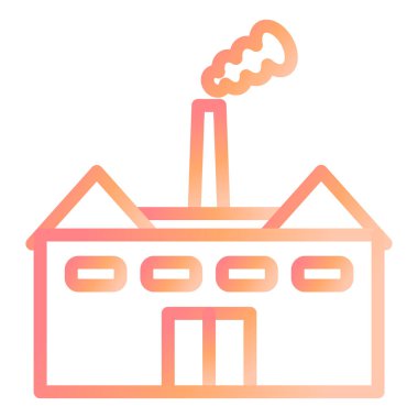 Fabrika modern ikon vektör illüstrasyonu 