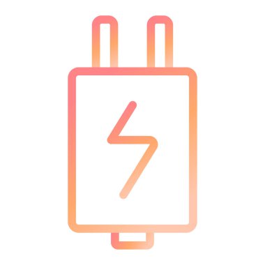 Şarj cihazı düz vektör simgesi