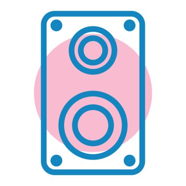 Müzik hoparlörü ikon vektörü. ses aygıtı işareti. izole edilmiş sınır sembolü çizimi