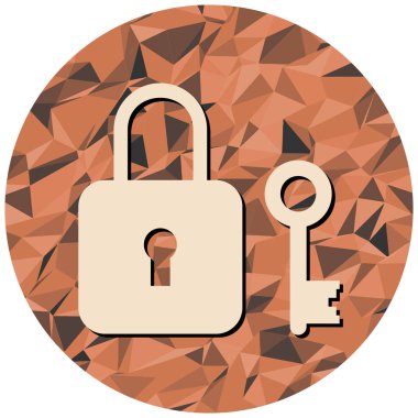 asma kilit ikon vektör çizimi