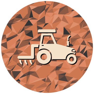 Traktör ikonu. Vektör illüstrasyonu