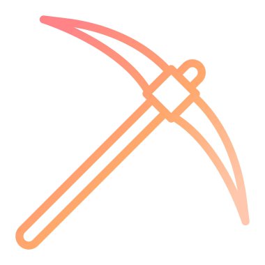 Kazma. Kazma. Web simgesi basit illüstrasyon  