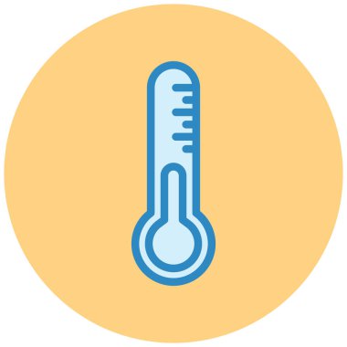 Termometre. Web simgesi basit illüstrasyon