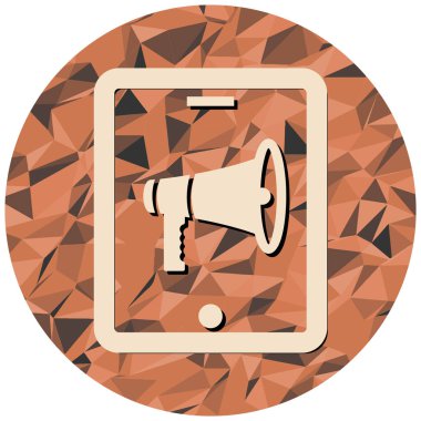 Megafon. Web simgesi basit illüstrasyon