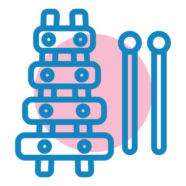 Ksilofon. Web simgesi basit tasarım