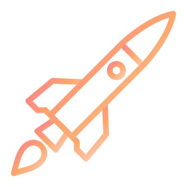 Balistik roket. Web simgesi basit illüstrasyon