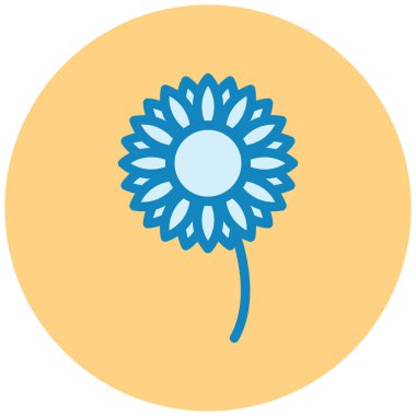 Çiçek. Web simgesi basit illüstrasyon