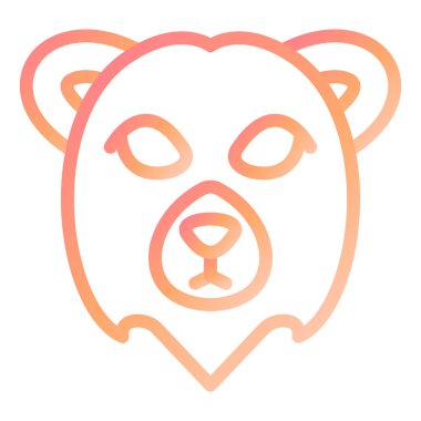 Kutup Ayısı. Web simgesi basit illüstrasyon 