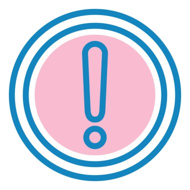 Moda biçimi izole edilmiş arkaplanda ünlem simgesi simgesi