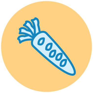 Havuç. Web simgesi basit illüstrasyon