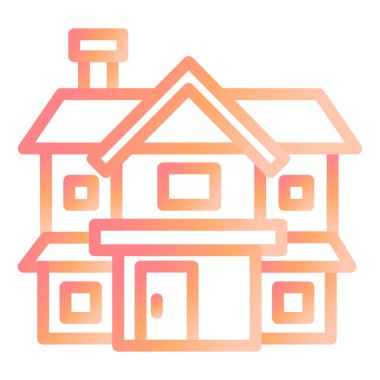 Ev. Web simgesi basit illüstrasyon