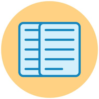 Kitap. Web simgesi basit illüstrasyon