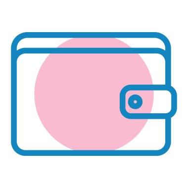 Cüzdan. Web simgesi basit illüstrasyon