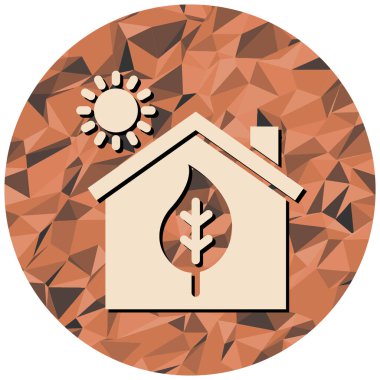 Eco house simge vektör çizim