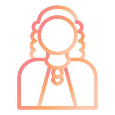 Yargıç simge vektör çizim 