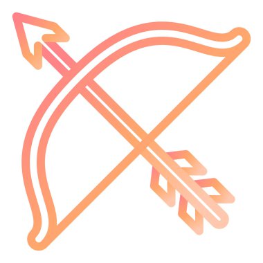 okçuluk web simgesi basit illüstrasyon