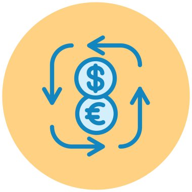 Dolar. Web simgesi basit illüstrasyon
