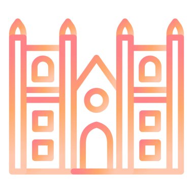 Bina. Web simgesi basit illüstrasyon