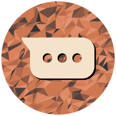 Sohbet balonu simgesi, vektör illüstrasyonu basit tasarım