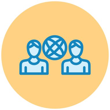 kullanıcılar. Web simgesi basit illüstrasyon