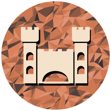 Şato. Web simgesi basit tasarım