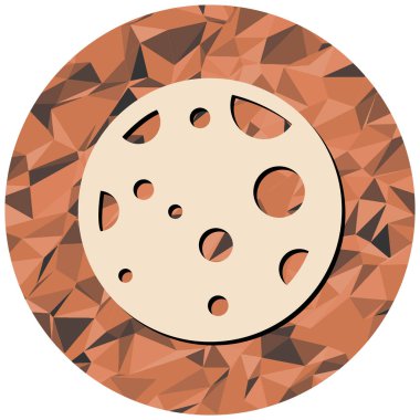 Ay simgesi, vektör illüstrasyonu basit tasarım