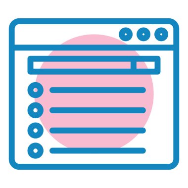 Tarayıcı. Web simgesi basit illüstrasyon