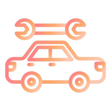 Araba servisi ikonu. vektör tasarımı