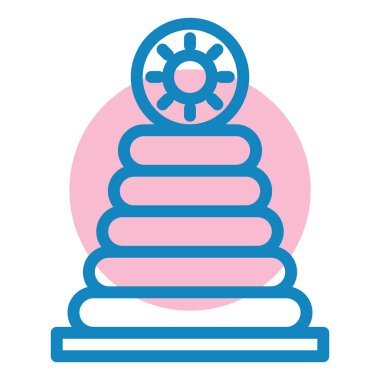 Dairesel bir simgenin vektör illüstrasyonu