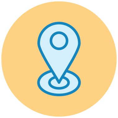konum. Web simgesi basit illüstrasyon