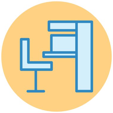 Masa. Web simgesi basit illüstrasyon