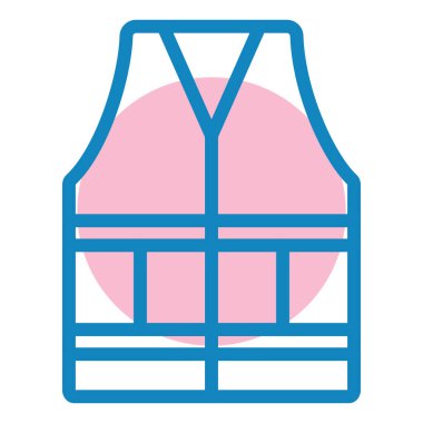 Güvenlik yeleği. Web simgesi basit illüstrasyon