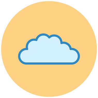 Bulut. Web simgesi basit illüstrasyon
