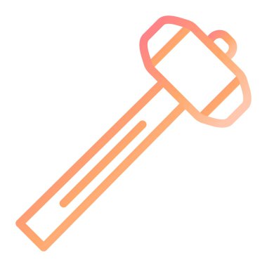 Çekiç. Web simgesi basit illüstrasyon