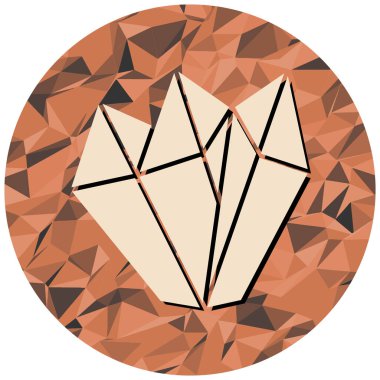 Elmas vektör simgesi. Düz çizim. 10 saniye.