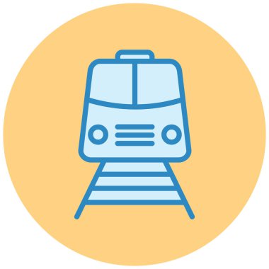 tren. Web simgesi basit illüstrasyon