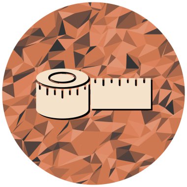 mezura simgesi. Ağ için ahşap vektör simgelerinin özet çizimi