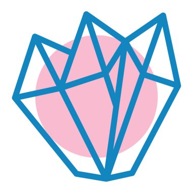 Elmas. Web simgesi basit illüstrasyon