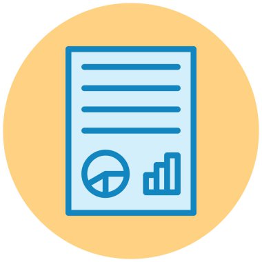 Rapor ver. Web simgesi basit illüstrasyon