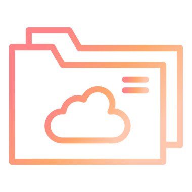 Bulut Paylaşımı Modern ikon vektör çizimi 