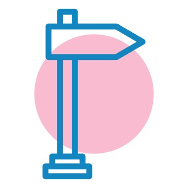 sokak işareti ikon vektör çizimi tasarımı