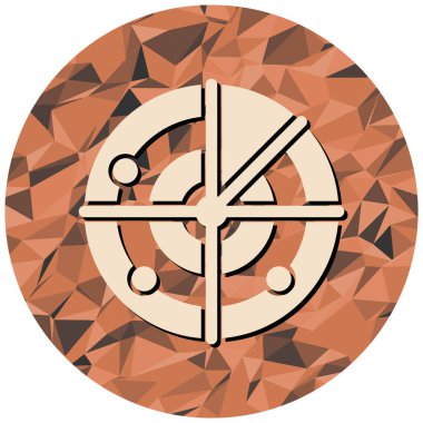 Radar simgesi, vektör illüstrasyonu basit tasarım