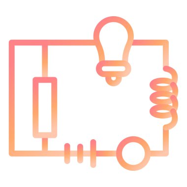 Electric Circuit modern simge vektör çizimi 