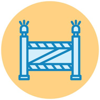 Bariyer. Web simgesi basit illüstrasyon