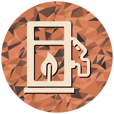 Benzin istasyonu ikonu. Web için benzin istasyonu vektör simgelerinin basit illüstrasyonu