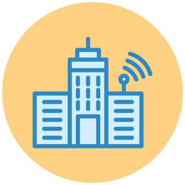 Otelde. Web simgesi basit illüstrasyon