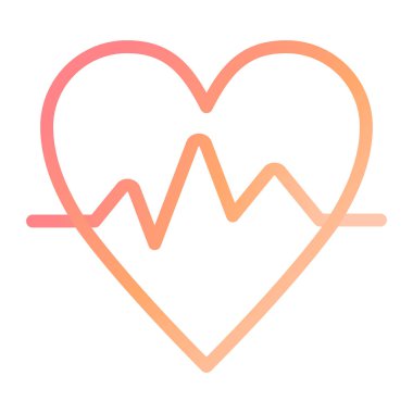 Kalp ikonu vektör illüstrasyonu