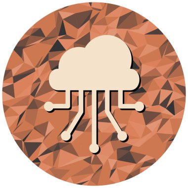 Bulut. Web simgesi basit illüstrasyon